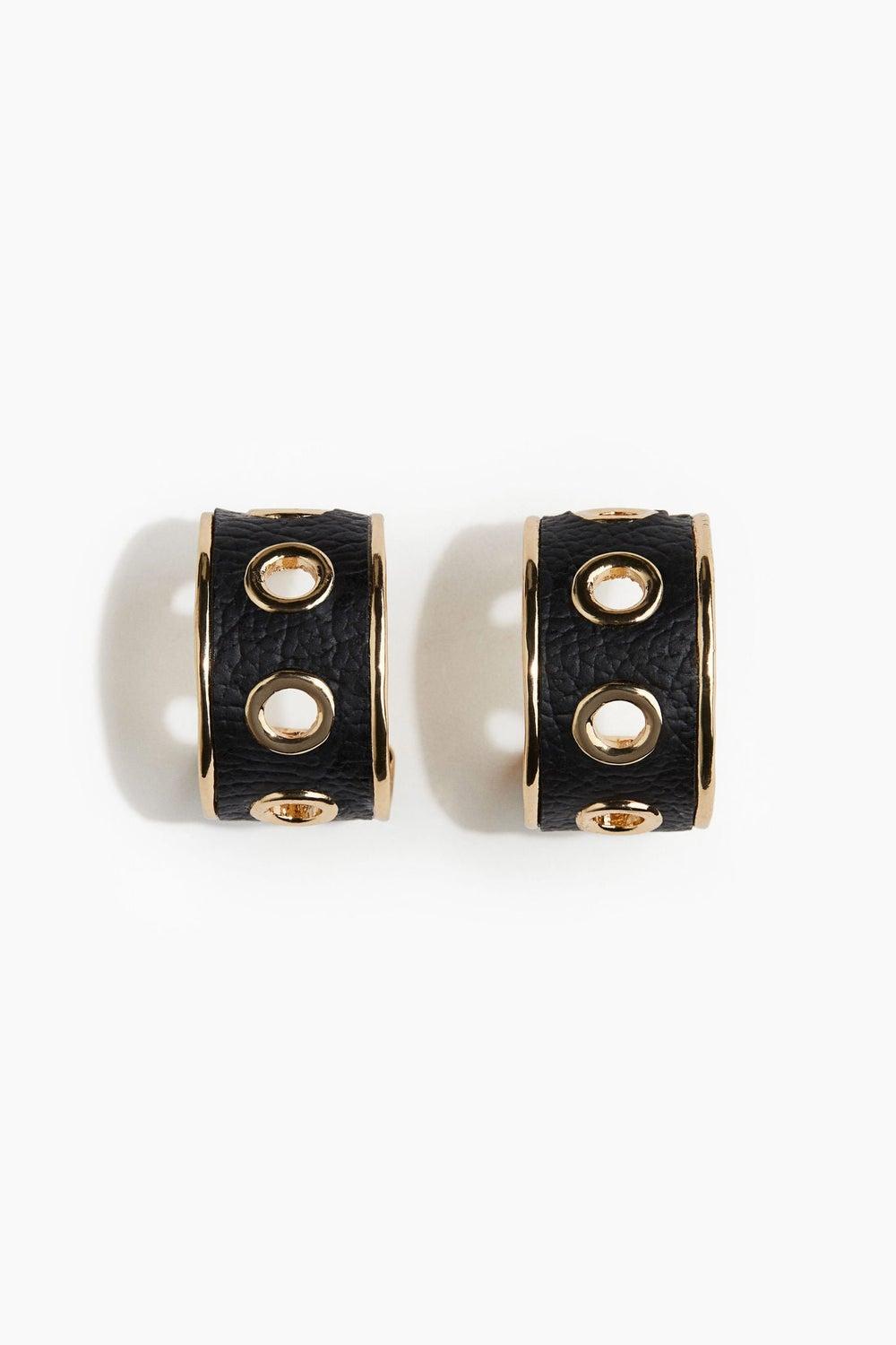H&M Elegant Coated Hoop Earrings – Timeless Elegance - Image 1