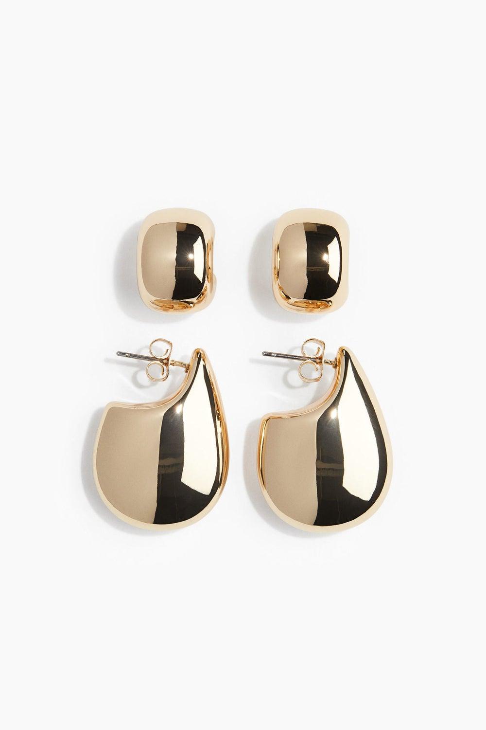 H&M Chic Shimmer: 2-Pair Elegant Earrings Set - Image 1