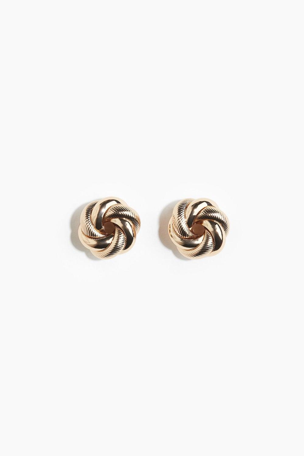 H&M Twisted Stud Earrings - Elegance with a Twist - Image 1