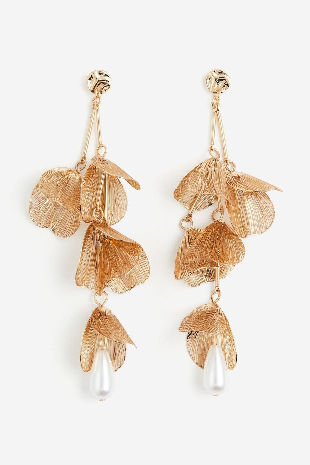 H&M Gold-Plated Chic Pendant Earrings for Women - Image 1
