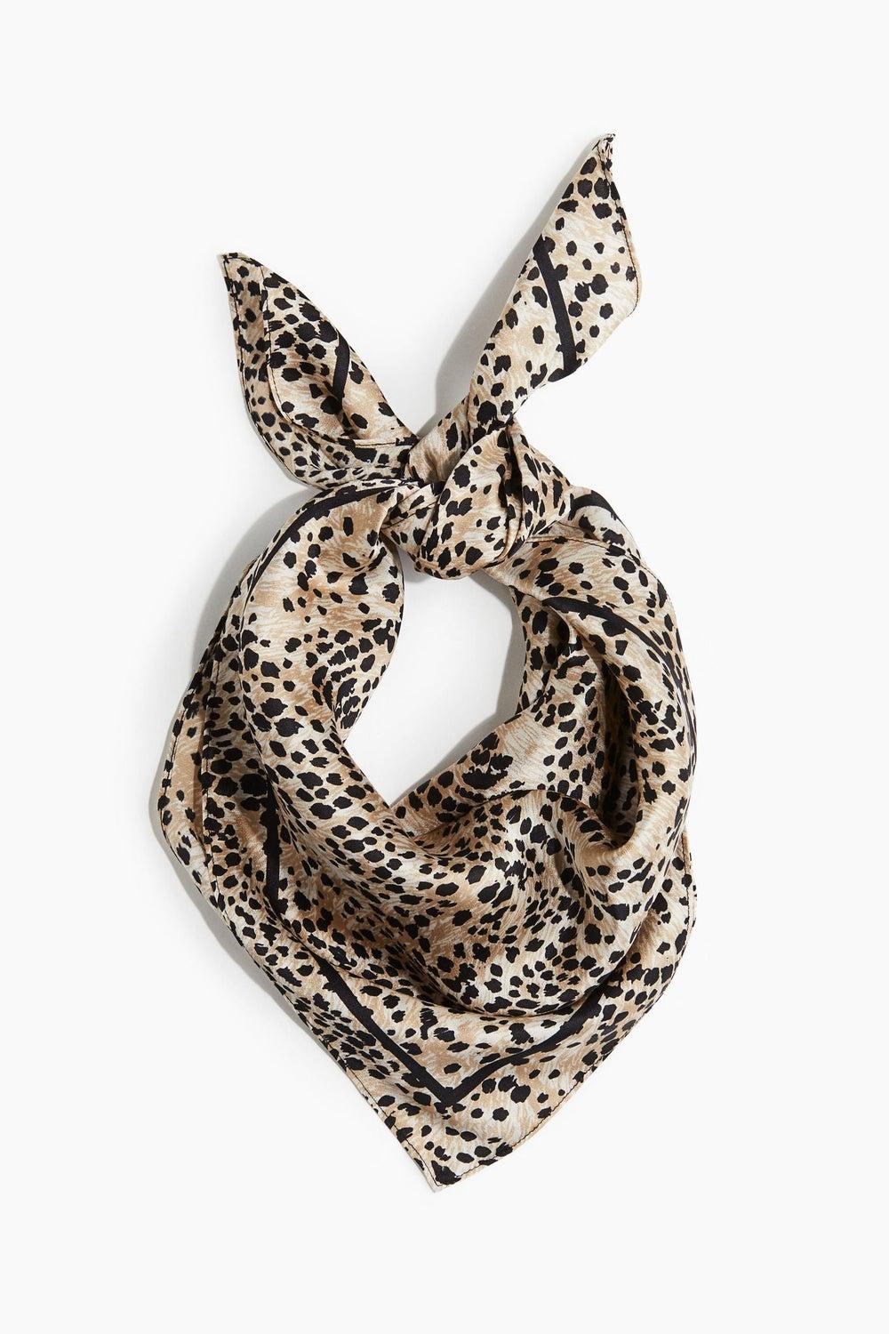 H&M Chic Elegance: 100% Silk Printed Square Scarf - Image 1