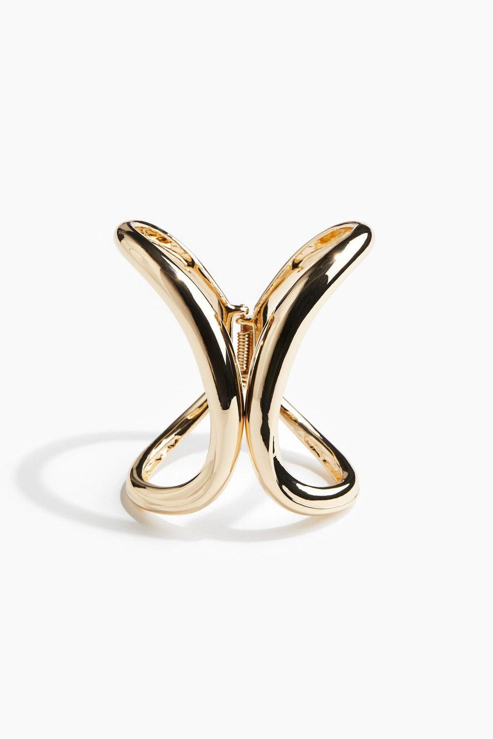 H&M Sleek Zinc Hinged Cuff Bracelet - Modern Elegance - Image 1