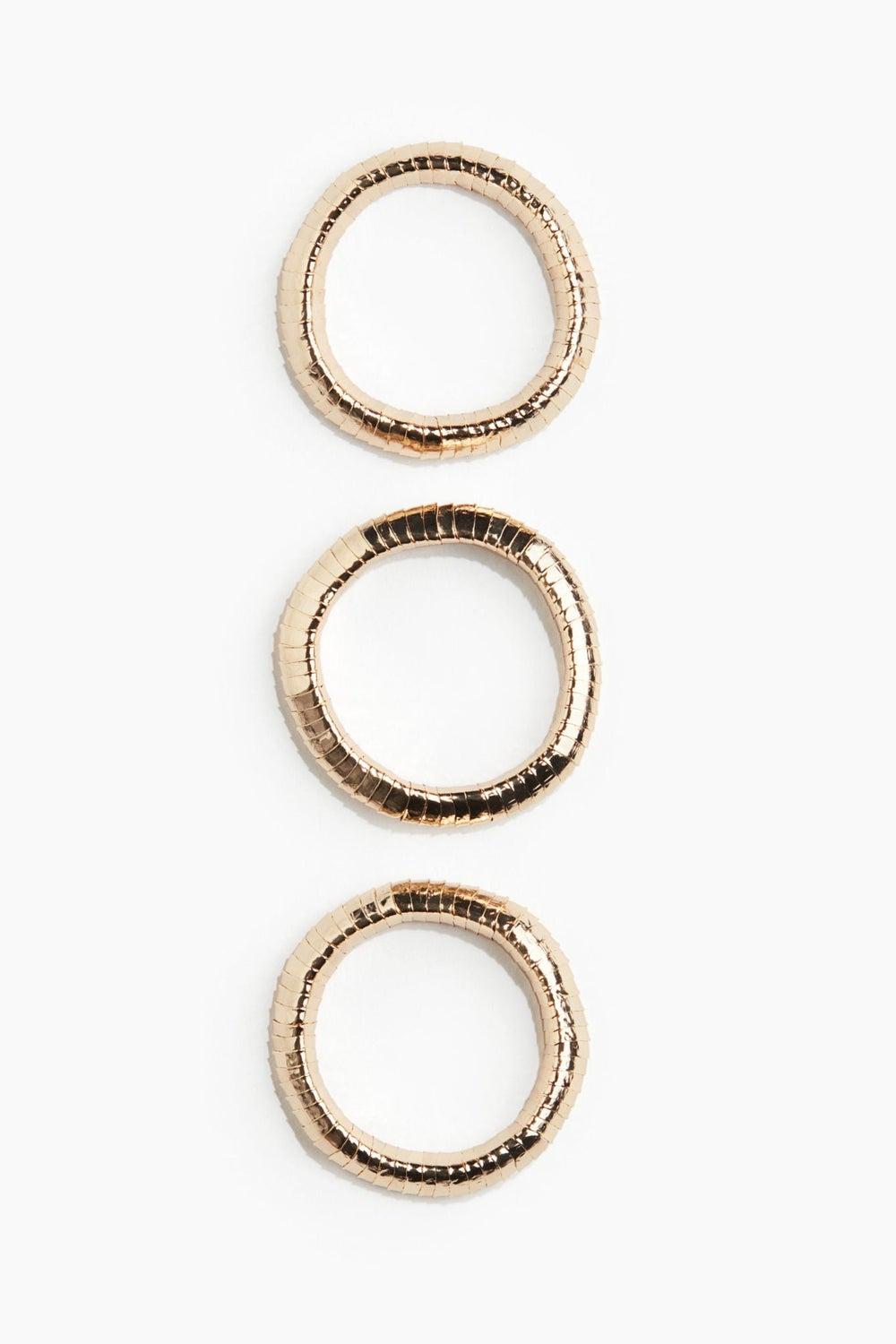 H&M Trio of Elegance: Chic Stretch Bracelets Set - Image 1