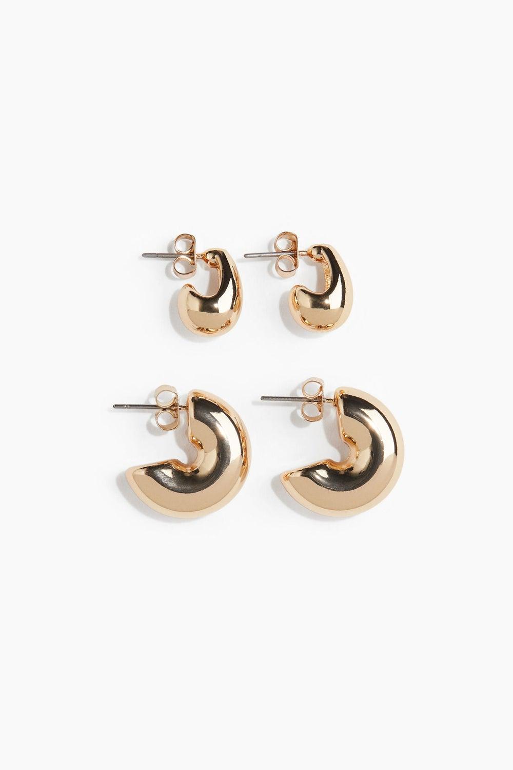 H&M Elegant Duo Hoop Earrings Set for Women - Image 1