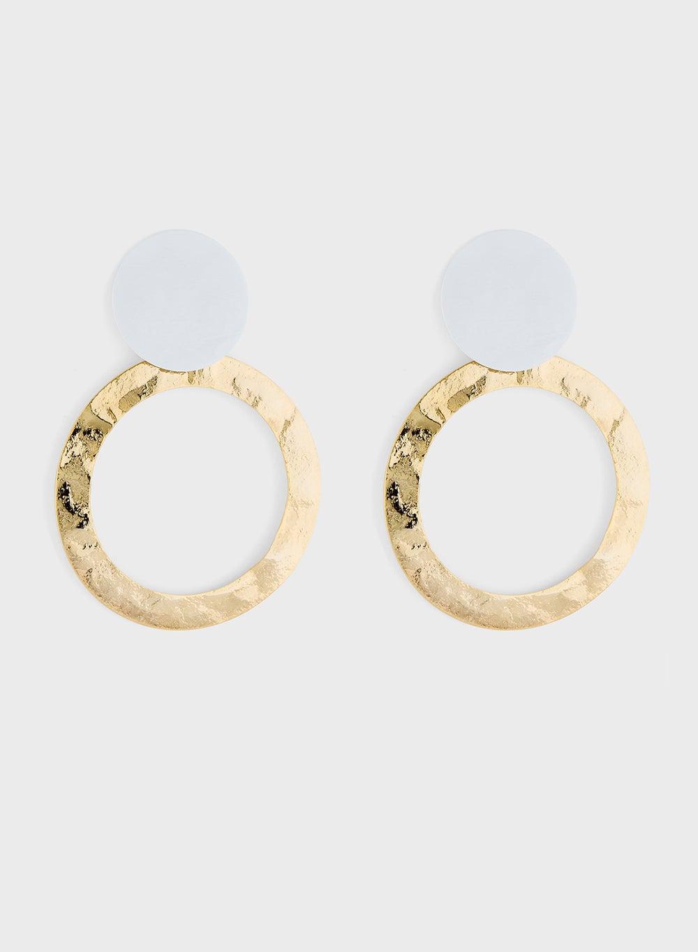 Antura Hypoallergenic Hammered Metal Earrings for Women - Image 1