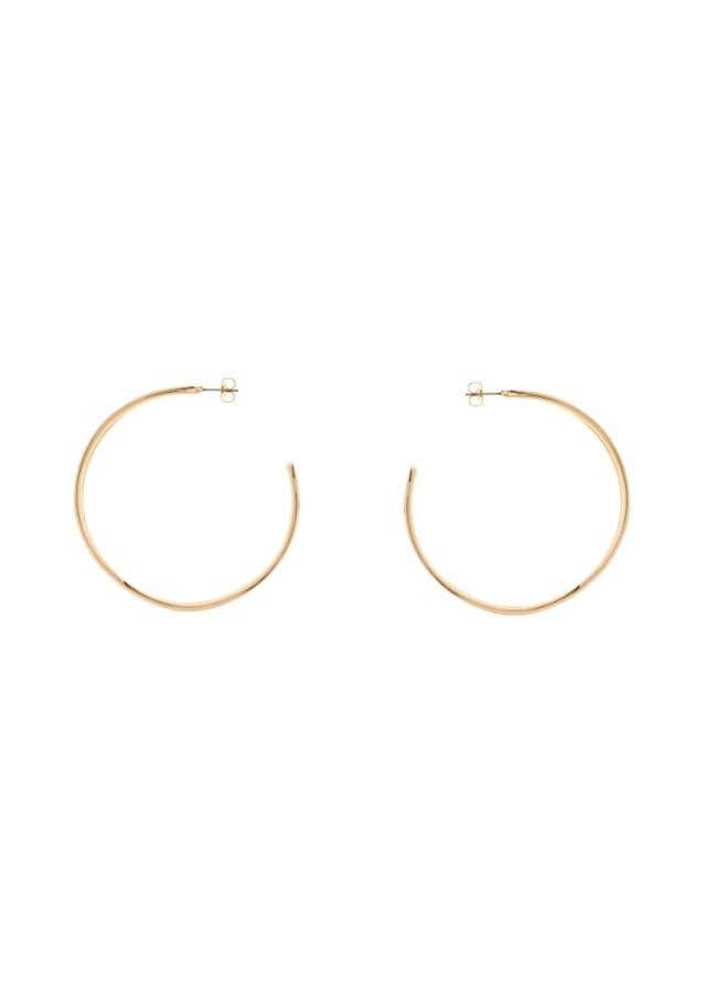 Karen Millen 14kt Gold-Plated Criss-Cross Hoop Earrings - Image 1