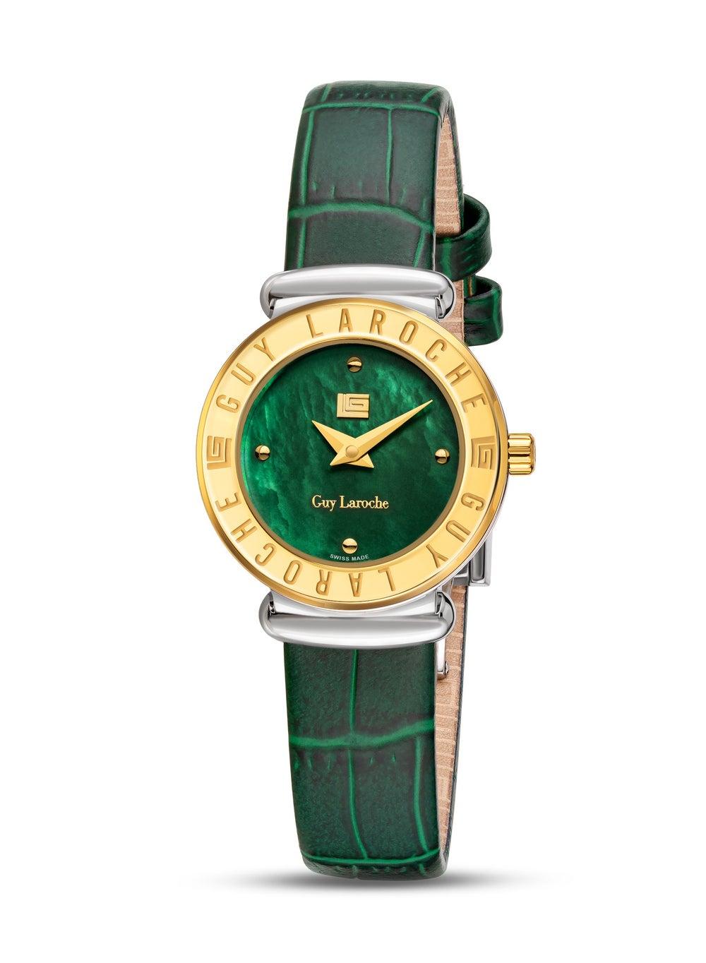 Guy Laroche Betty 25mm Green Leather Watch - Elegant Women's Timepiece - Image 1