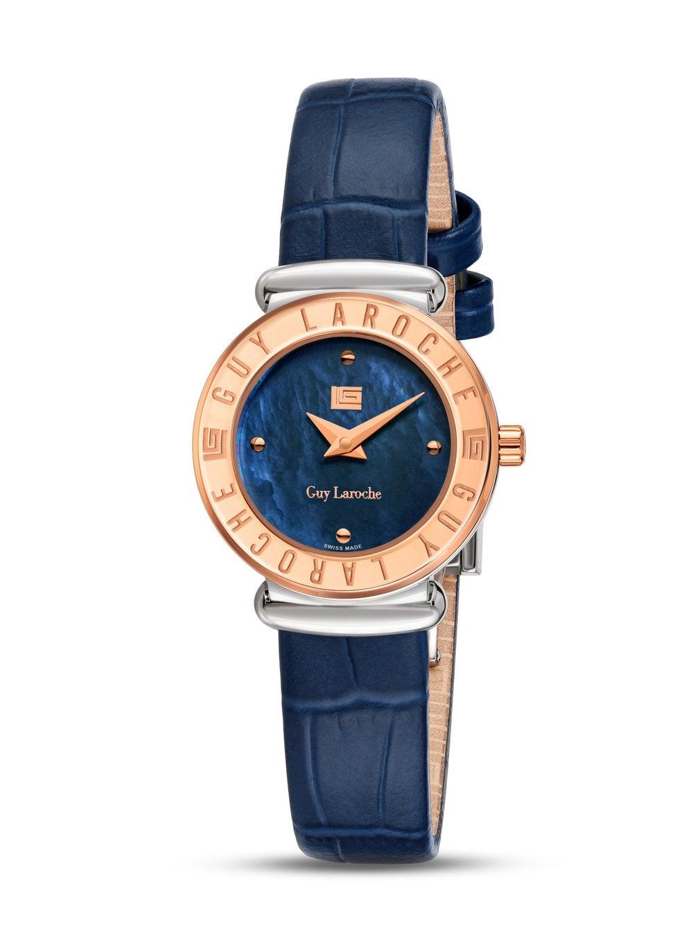 Guy Laroche Betty 25mm Blue Leather Women's Watch - Elegance Redefined - Image 1