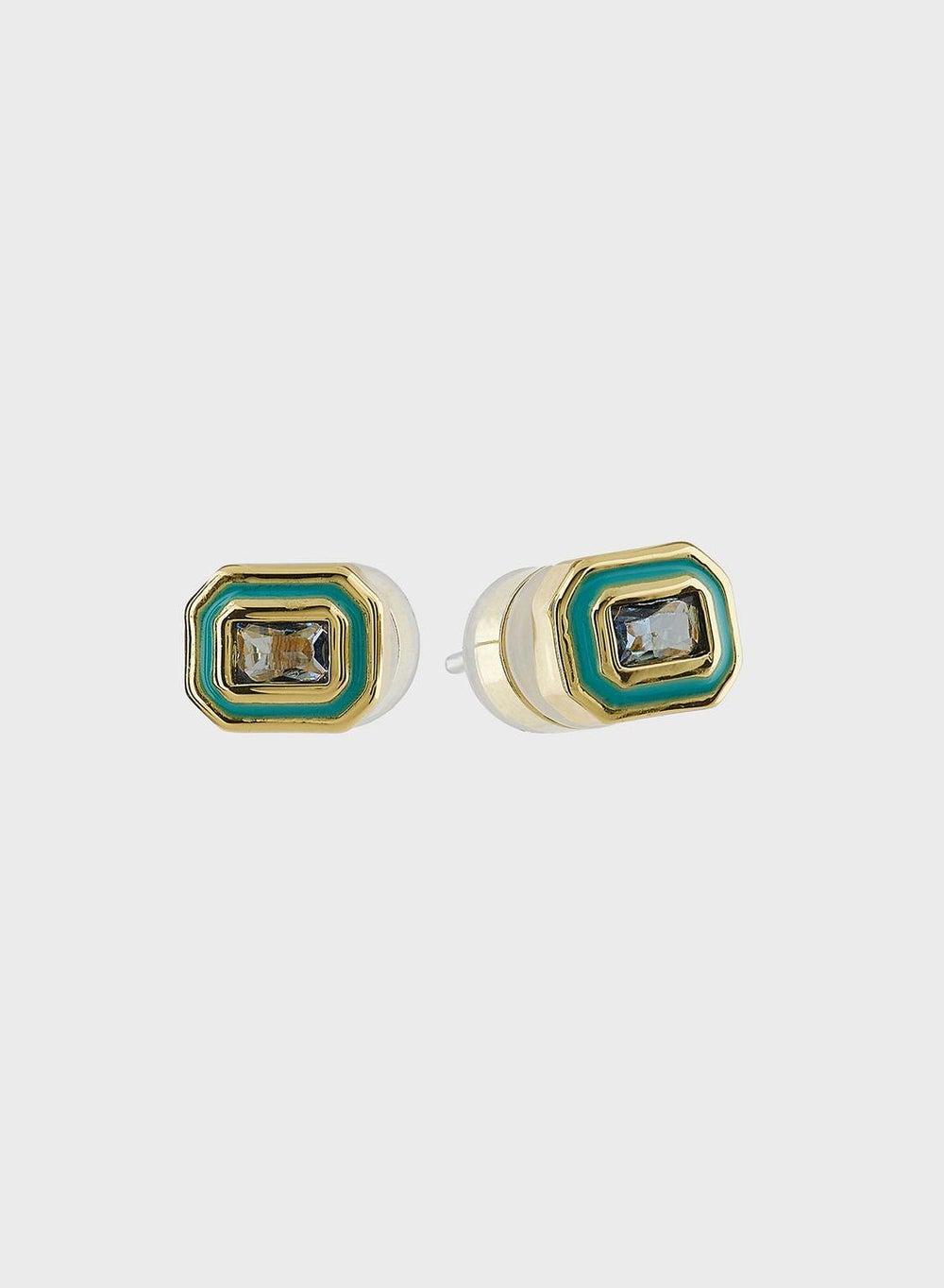 LUV AJ Bezel Studs - Elegant Earrings for Every Occasion - Image 1