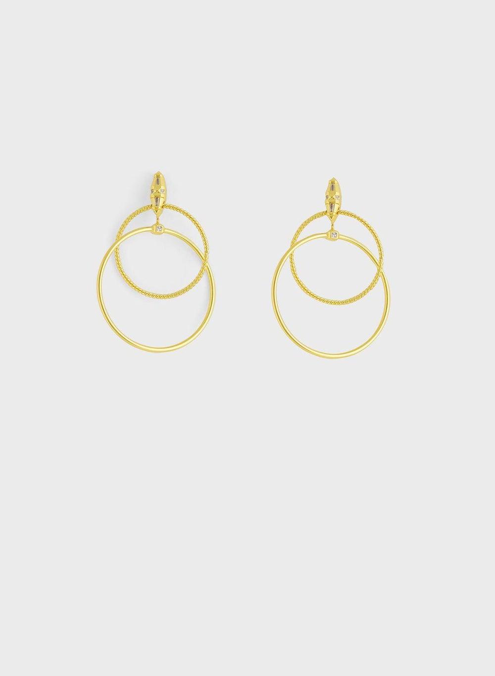Jackie Mack Saturn Elegance Drop Earrings for Women - Image 1