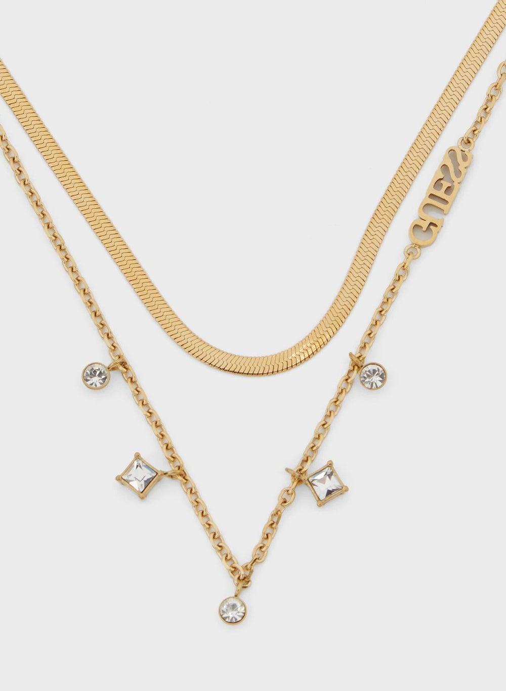 GUESS Elegance Double Chain Necklace for Women - Image 1