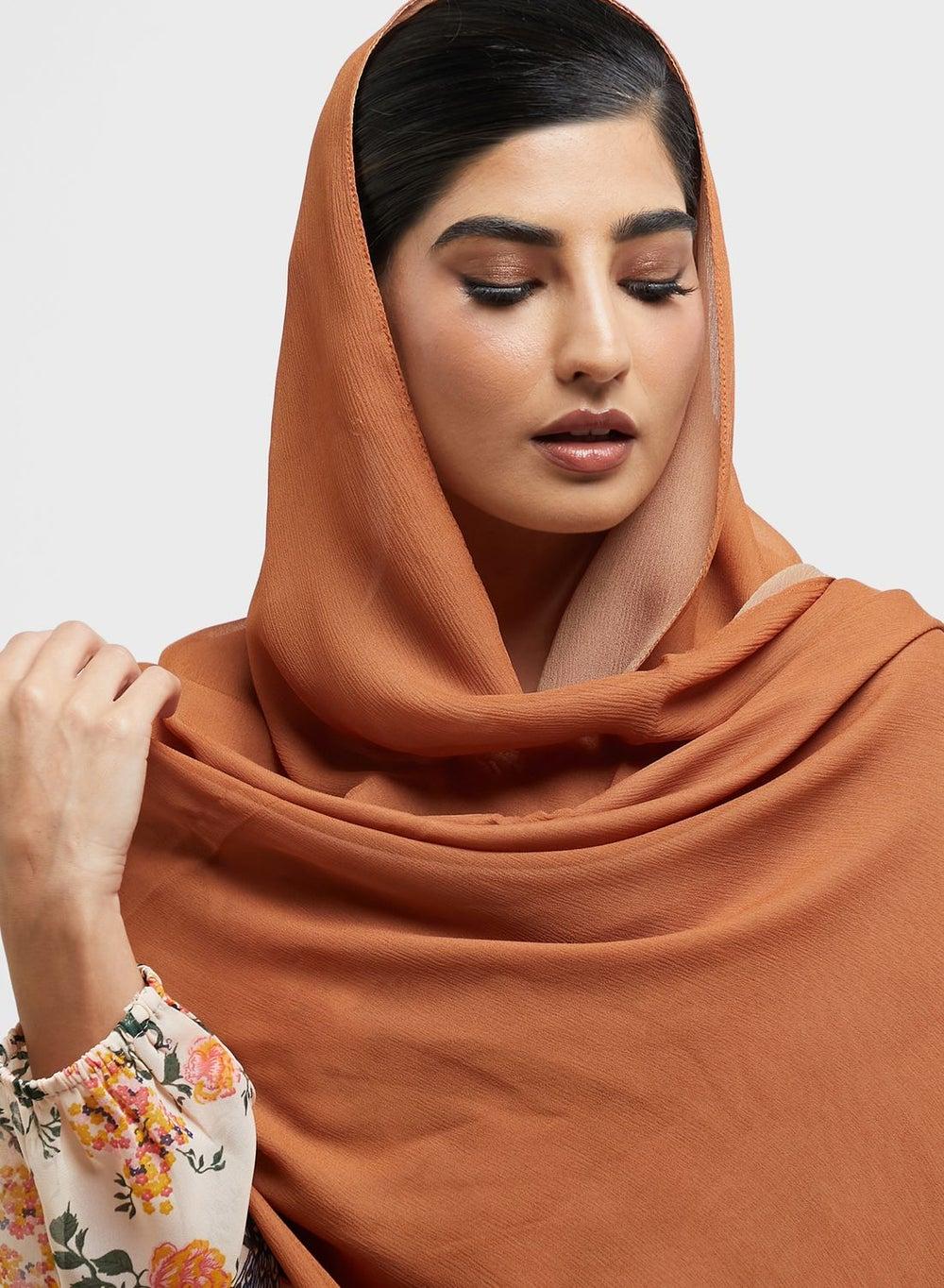KASHKHA Elegant Poly Crinkle Hijab with Stone Logo - Image 1