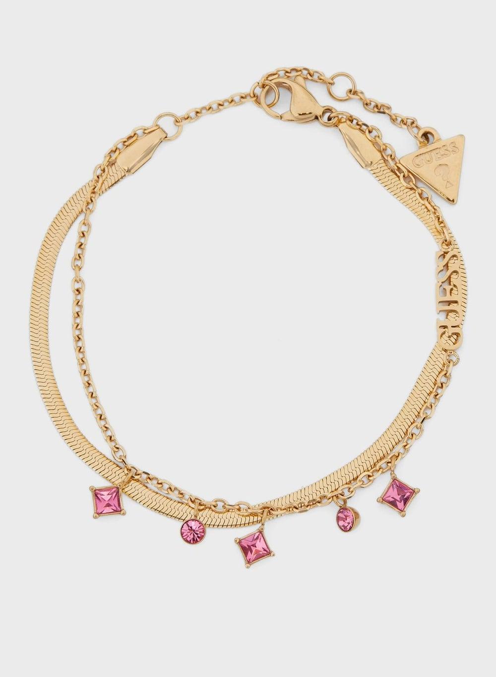 GUESS Rose Charms Stainless Steel Women's Bracelet - Image 1