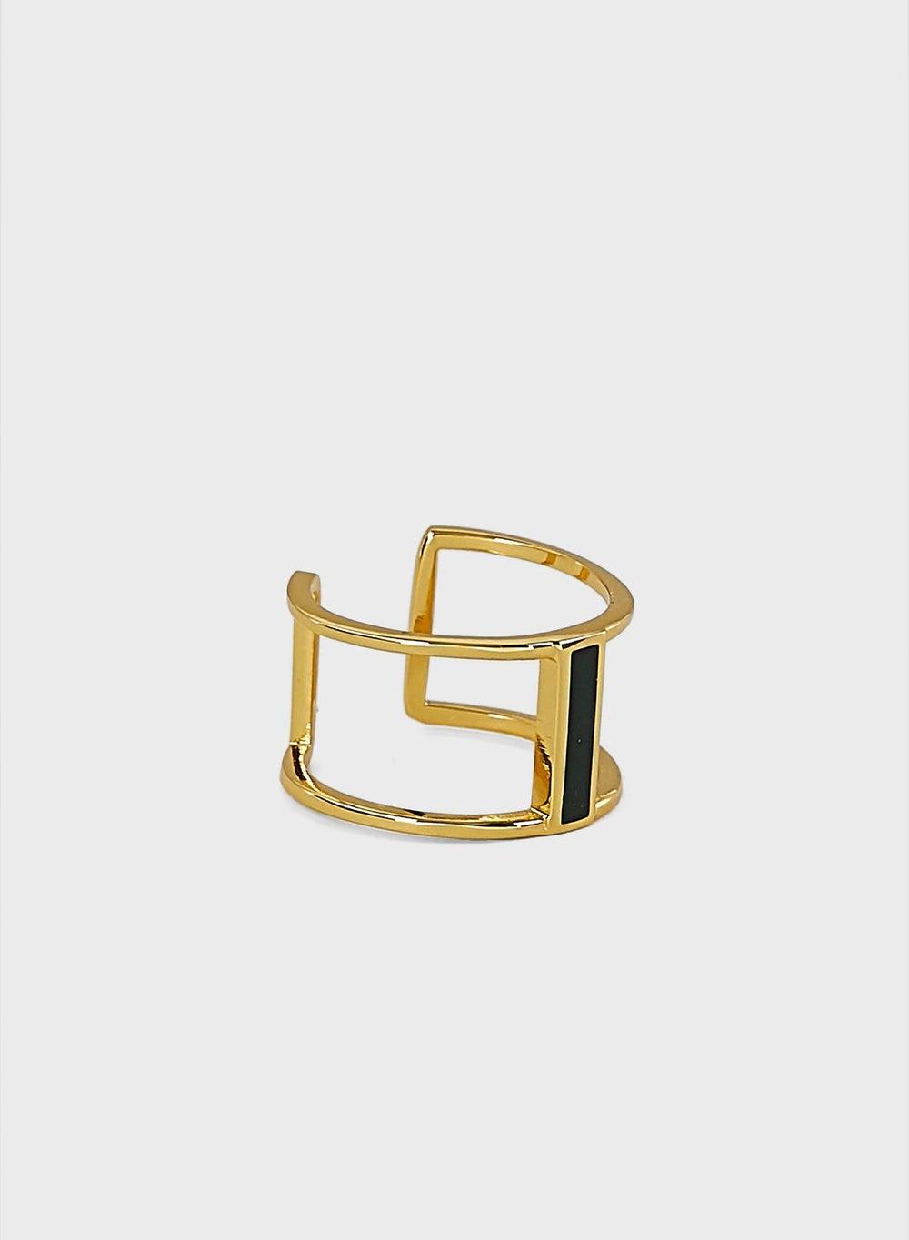 Bangle Up Enamel Grandeur - Adjustable Women's Ring - Image 1