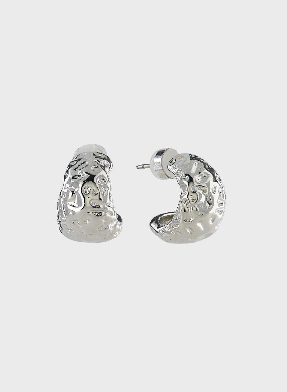 LUV AJ Mini Molten Hoop Earrings - Elegant Sparkle - Image 1