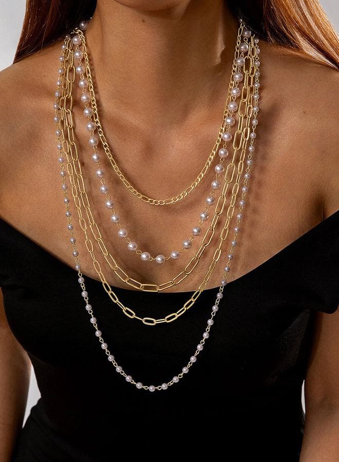 Styli Multi Charm Drop Necklace - Elegant Accent for Women - Image 1