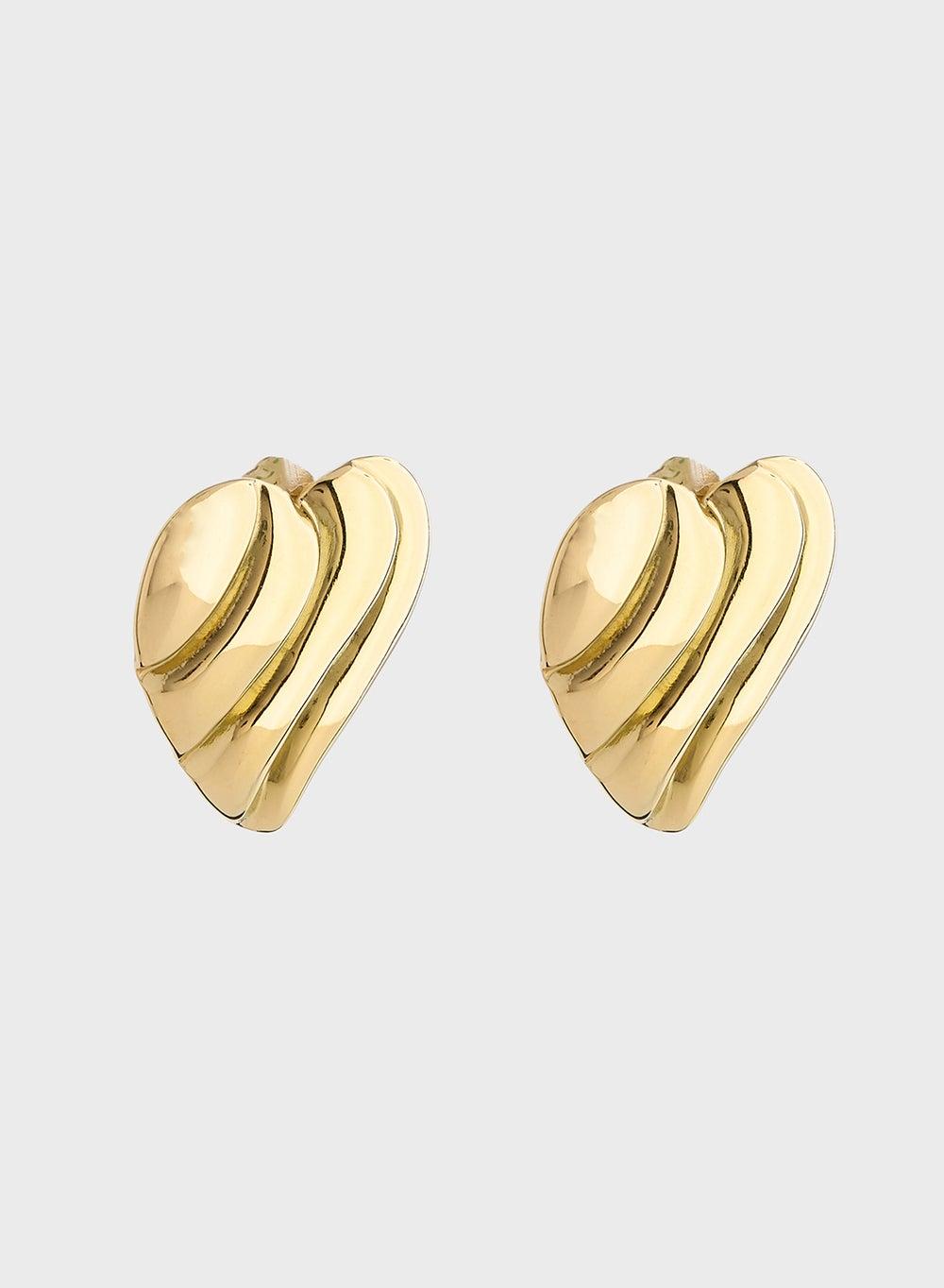 Staurtz Spiral Heart Gold Earrings - Elegance Unveiled - Image 1
