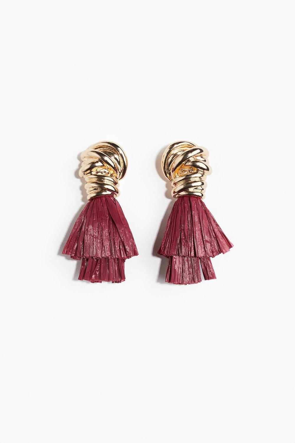 H&M Chic Gold-Tone Tassel Earrings for Stylish Evenings - Image 1