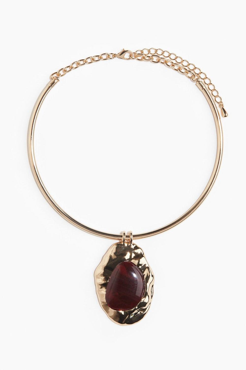 H&M Chic Rigid Pendant Necklace - Elegance Redefined - Image 1
