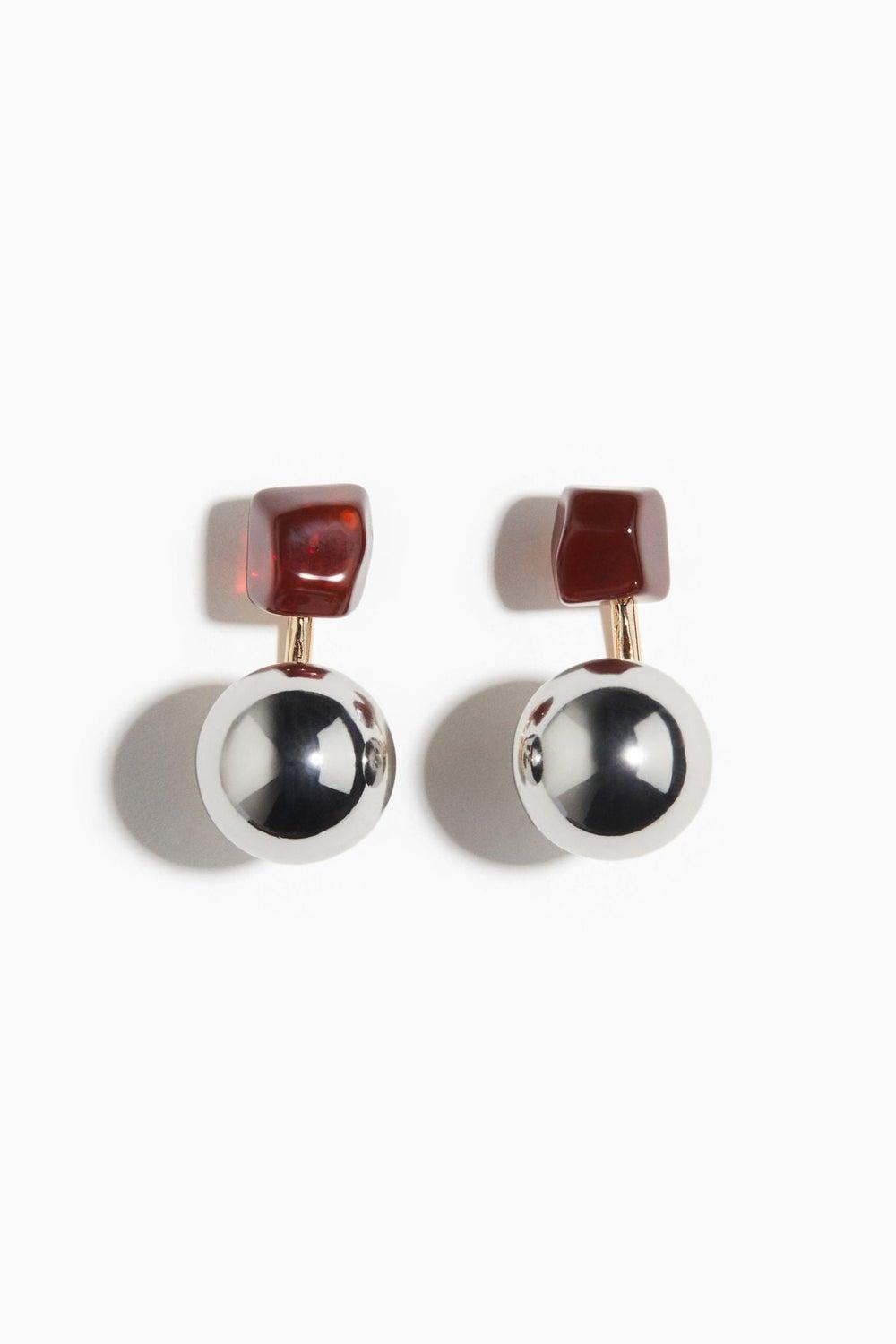 H&M Chic Sphere-Detail Double-Sided Earrings - Image 1