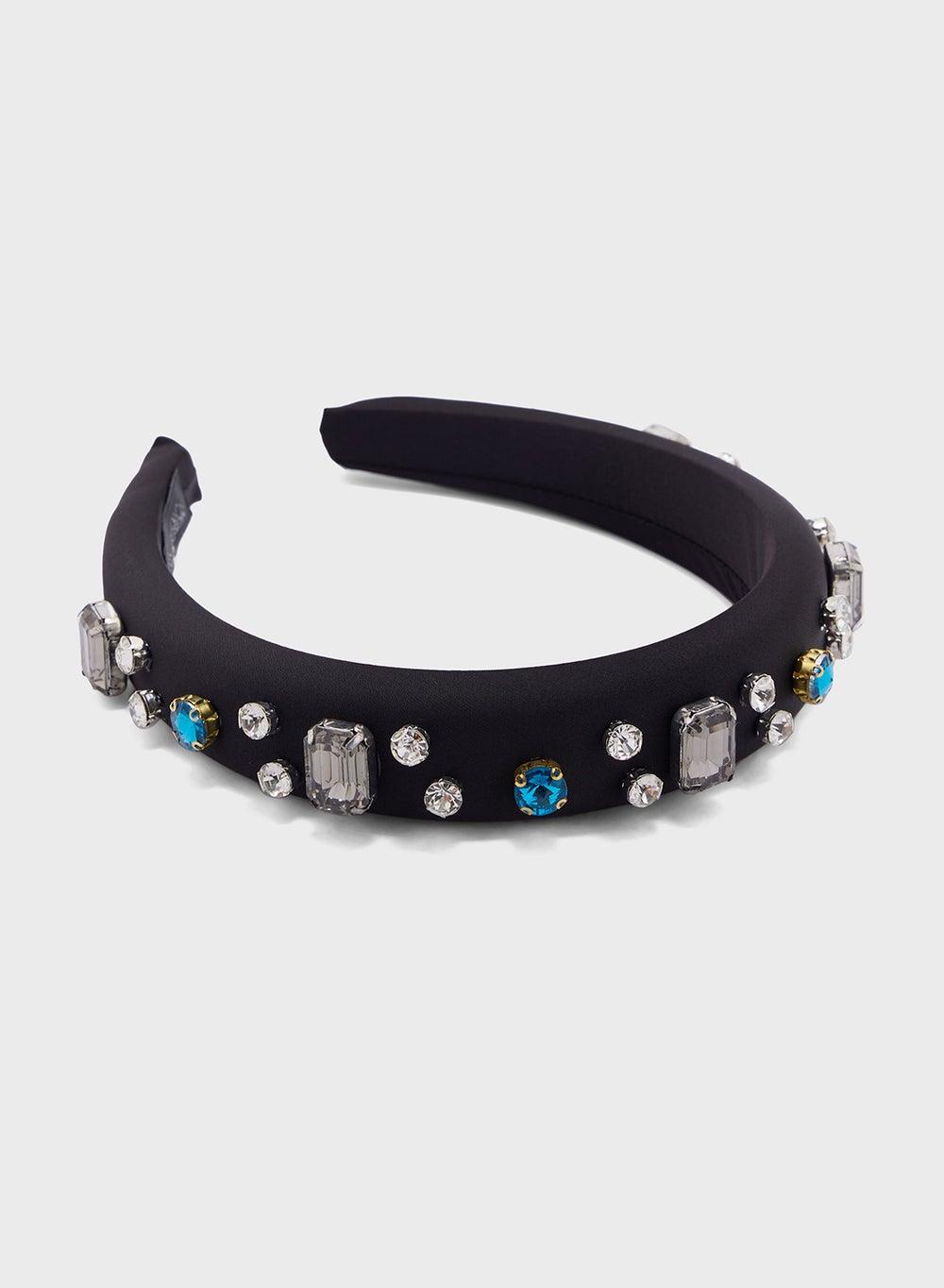 Ella Limited Edition Jeweled Satin Headband - Image 1