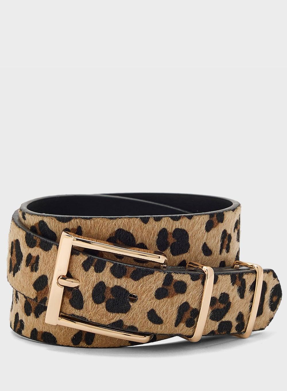 Chic Ginger Leopard Print Women's Belt - Accessorize in Style - Image 1