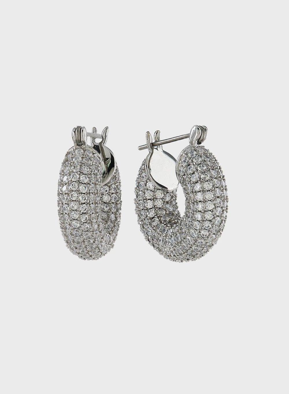 LUV AJ Pave Mini Cuff Earrings: Elegance Redefined - Image 1