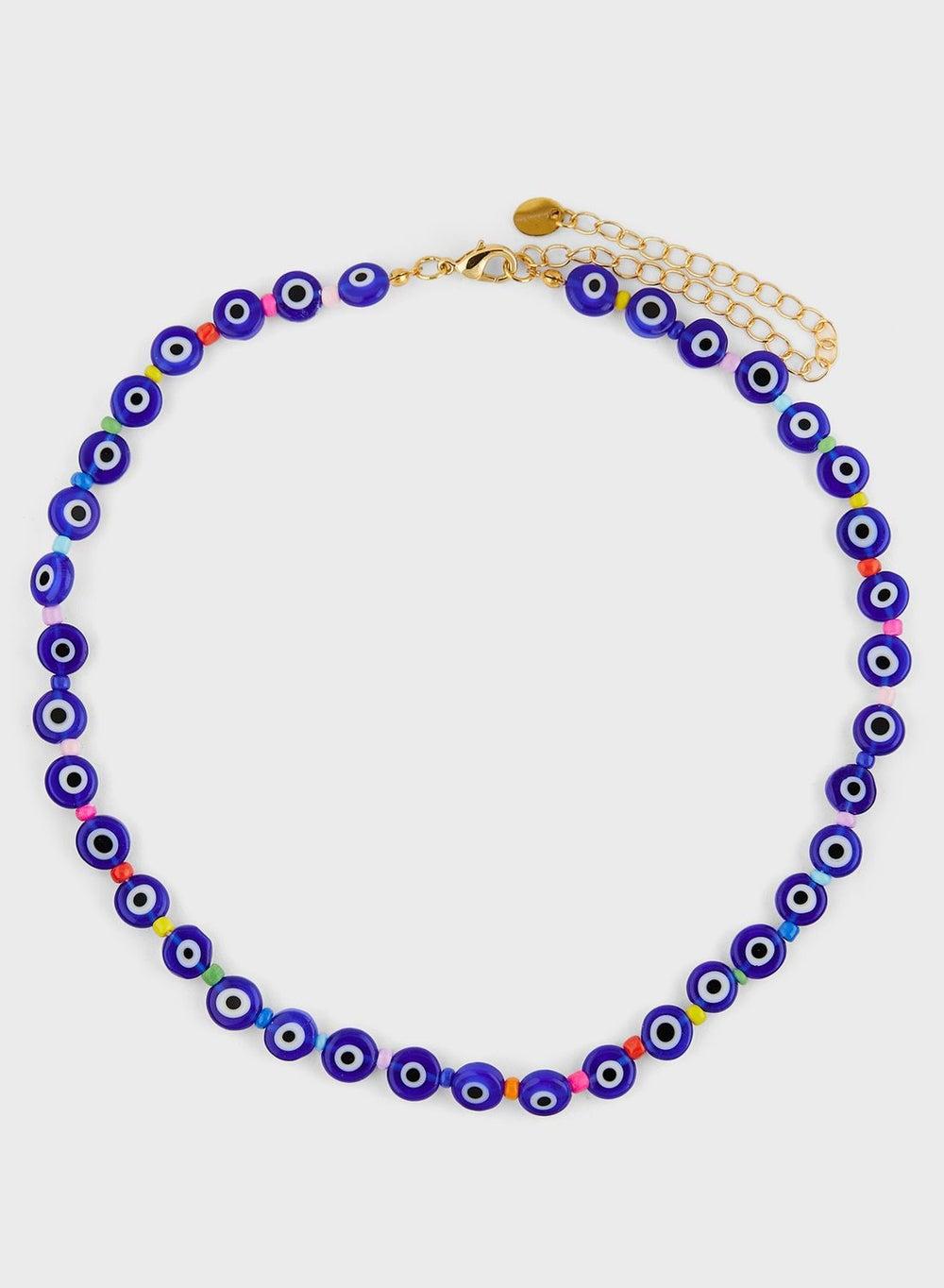 Fashionbox Gold-Plated Multi-Eye Charm Necklace - Image 1