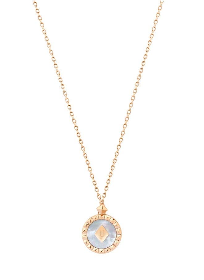 POLICE Medallion Rosegold & Mother of Pearl Women's Necklace - Image 1
