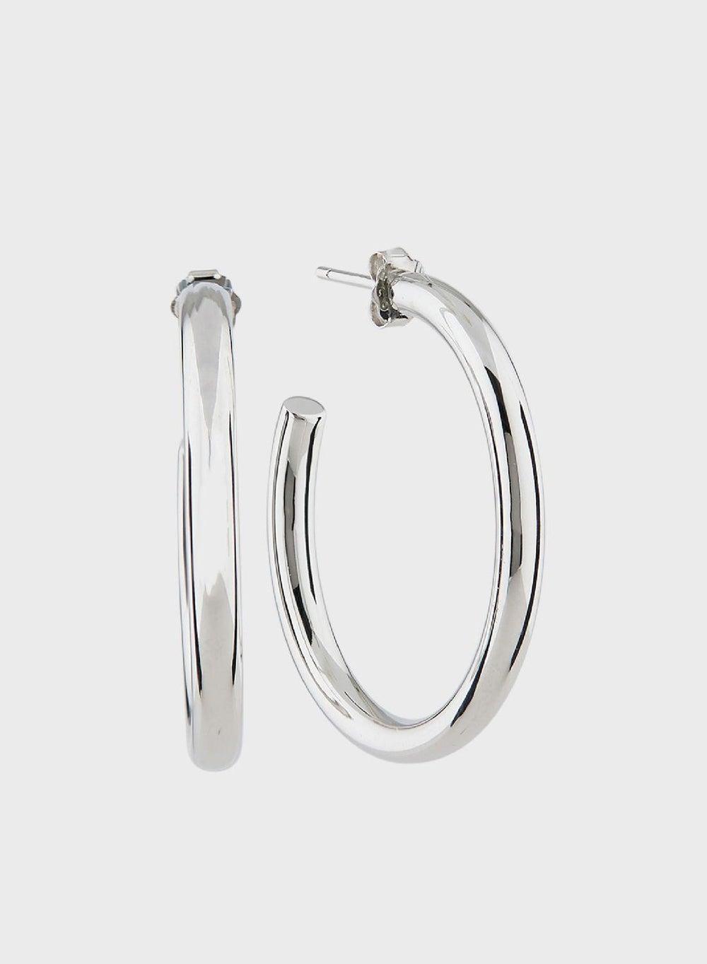 MOMNT Sterling Silver Half-Hoop Earrings for Women - Image 1