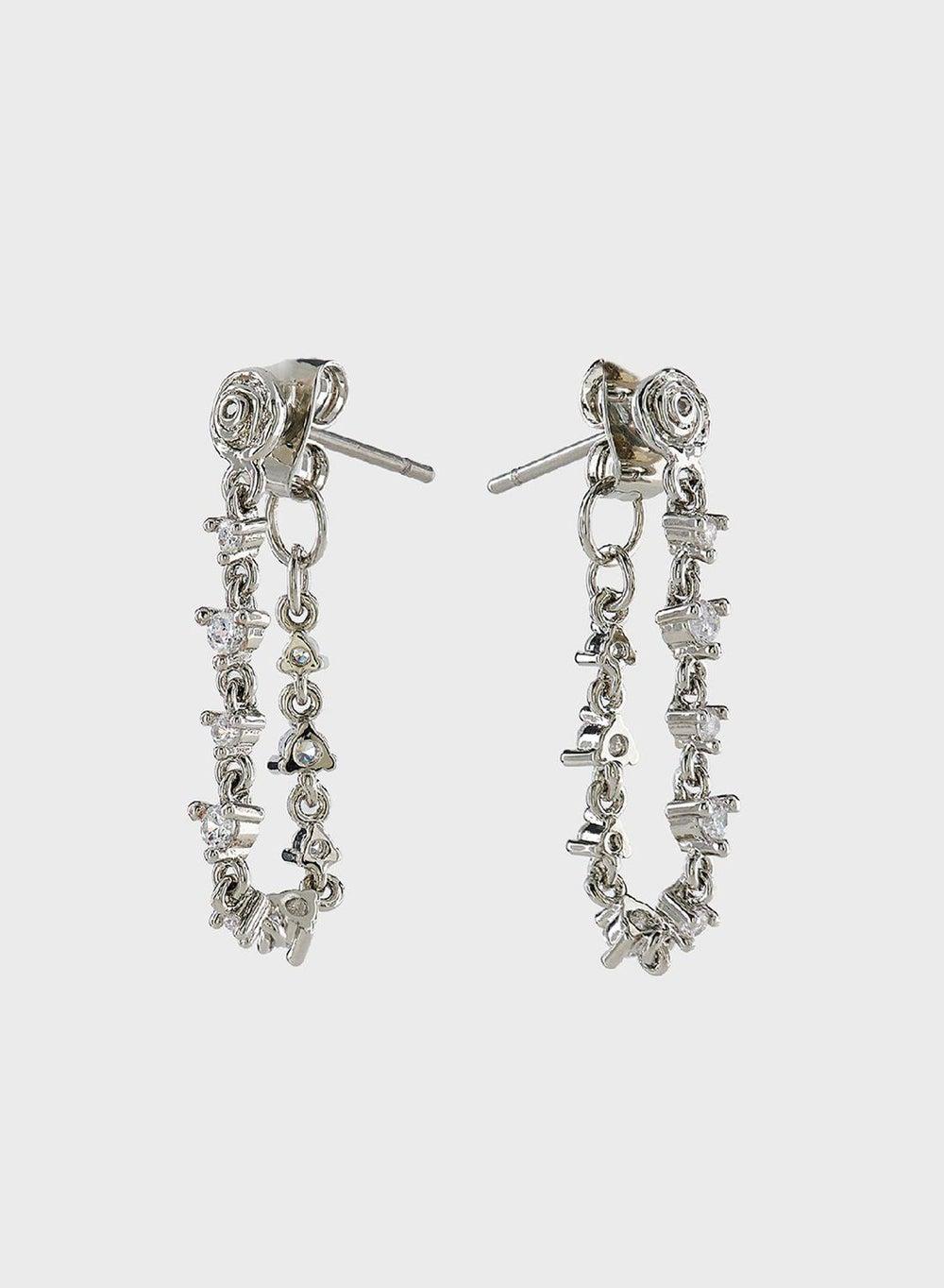 LUV AJ Rosette Ballier Drop Earrings - Timeless Elegance - Image 1