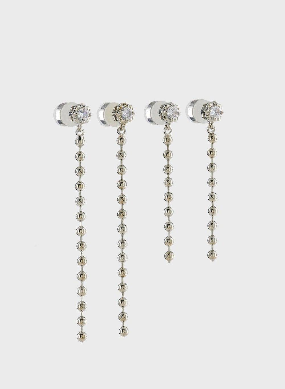 LUV AJ Elegant Ball Chain Drop Earrings for Women - Image 1