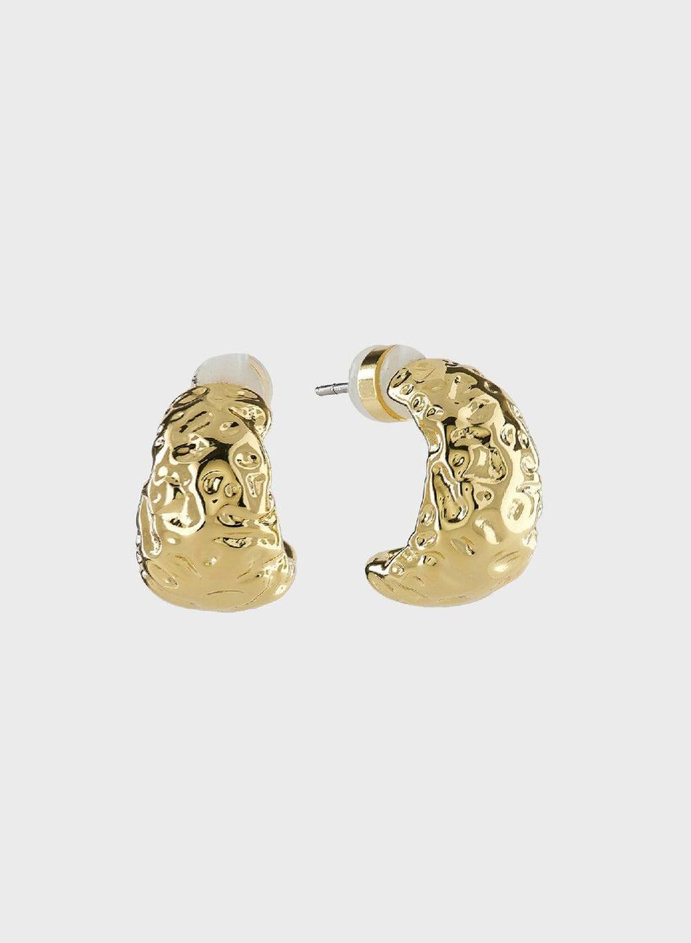 LUV AJ Mini Molten Hoop Earrings: Polished Elegance - Image 1