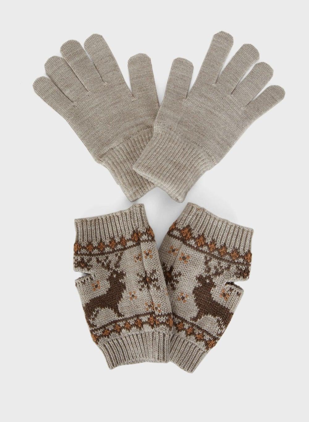 DeFacto Seasonal Cheer Women's Holiday Gloves - Image 1