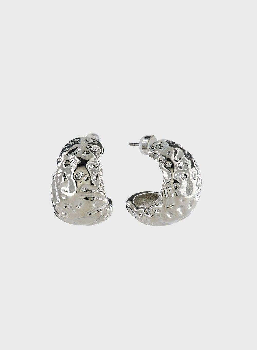 LUV AJ Molten Hoops: Elegant Hammered Earrings for Women - Image 1