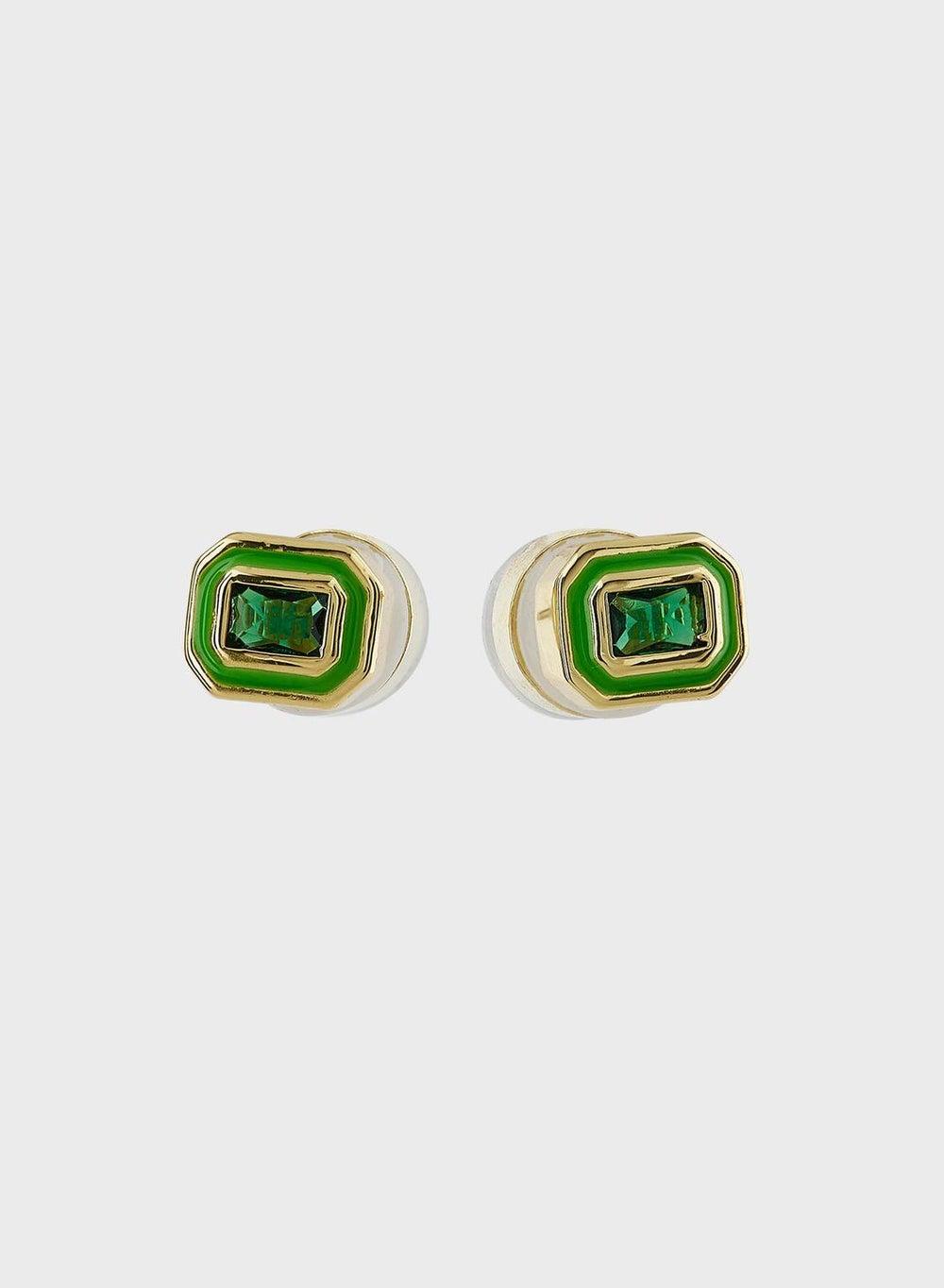 LUV AJ Bezel Chic Stud Earrings for Women - Image 1