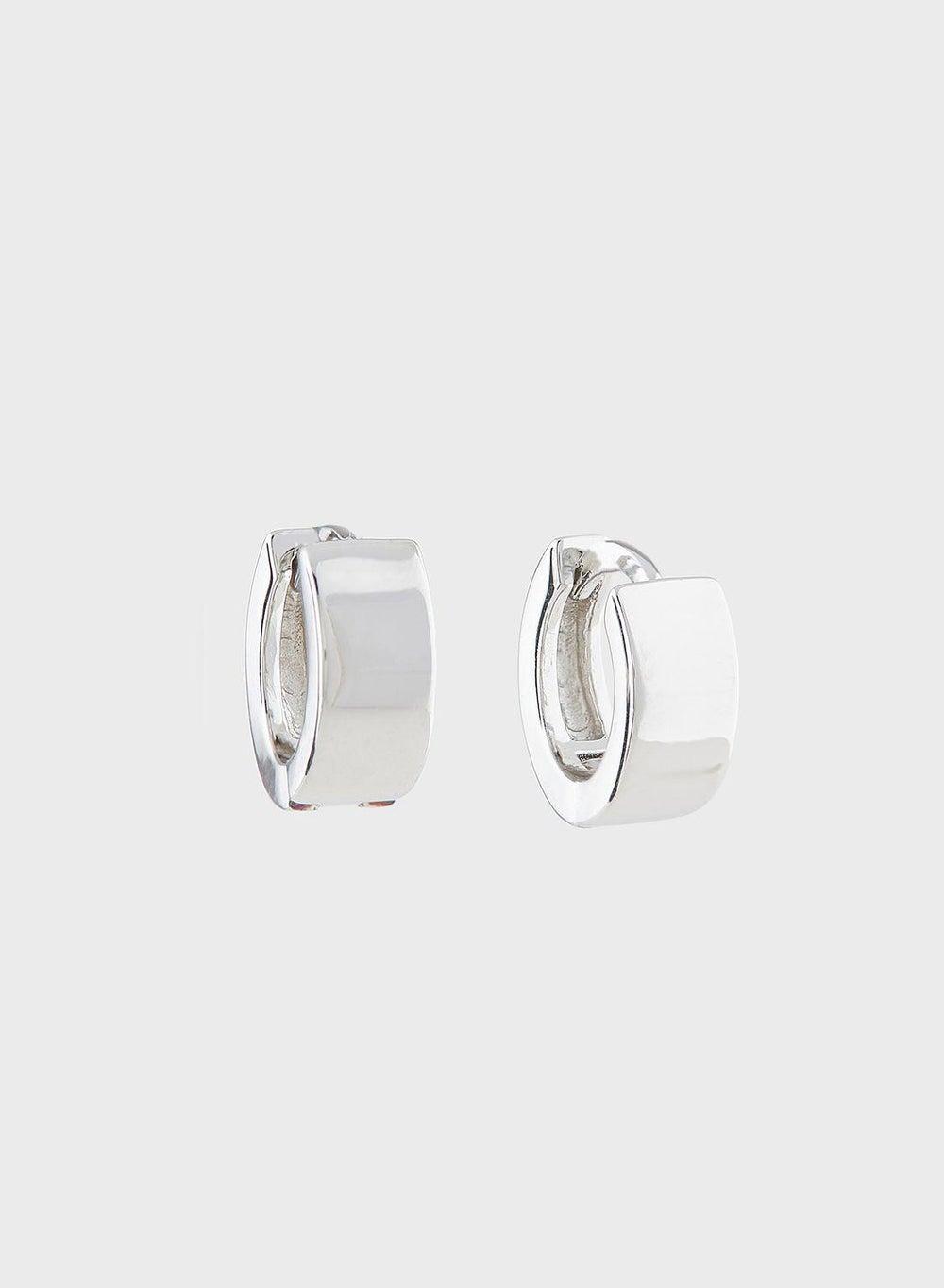 MOMNT Chic Sterling Silver Huggie Earrings - Image 1