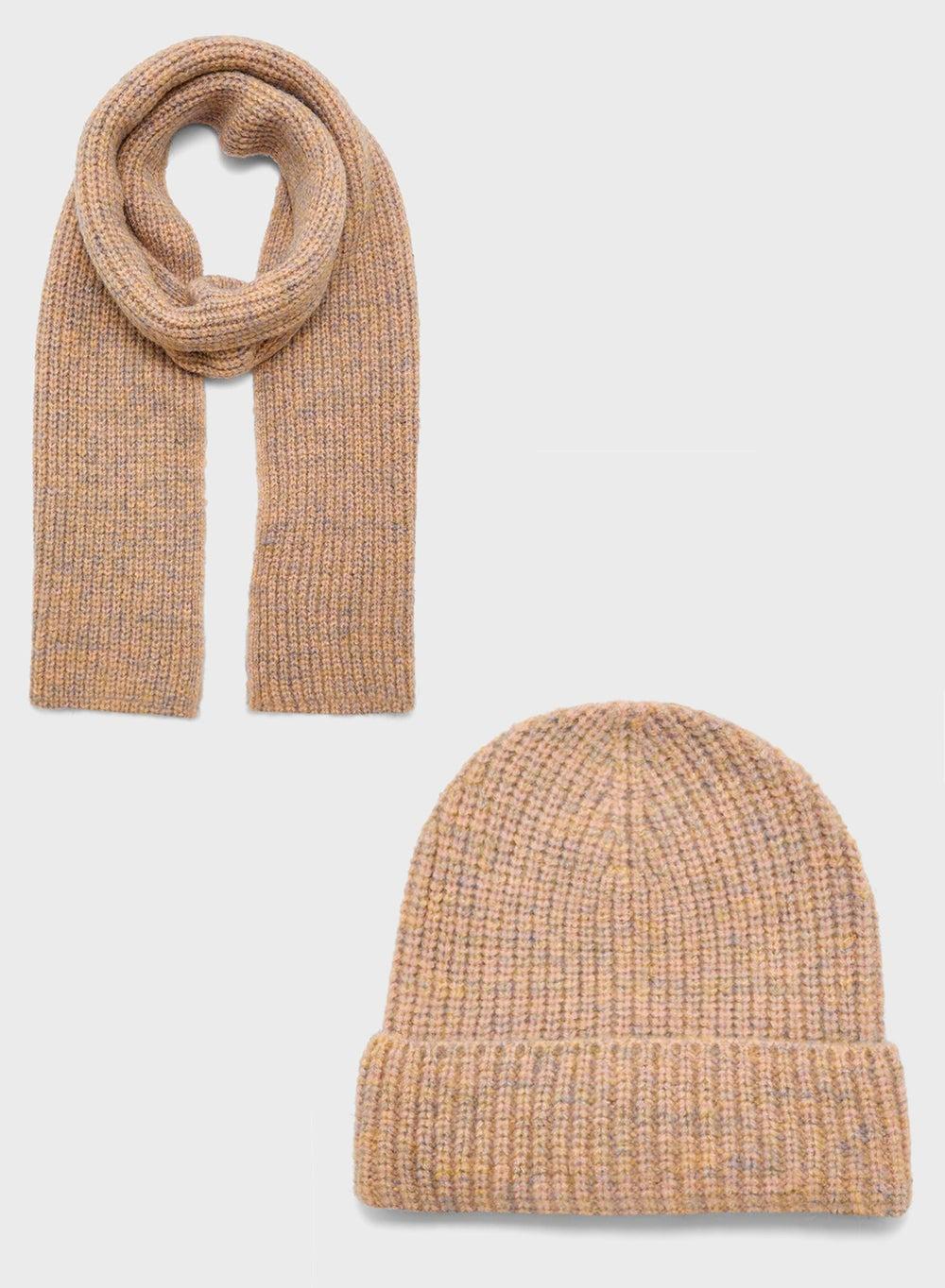 ELLA Winter Elegance: Chic Beanie & Scarves Duo for Women - Image 1