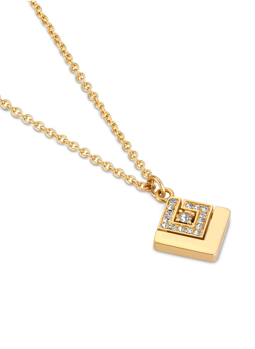 Guy Laroche Grace Crystal Adorned Gold Necklace - Image 1