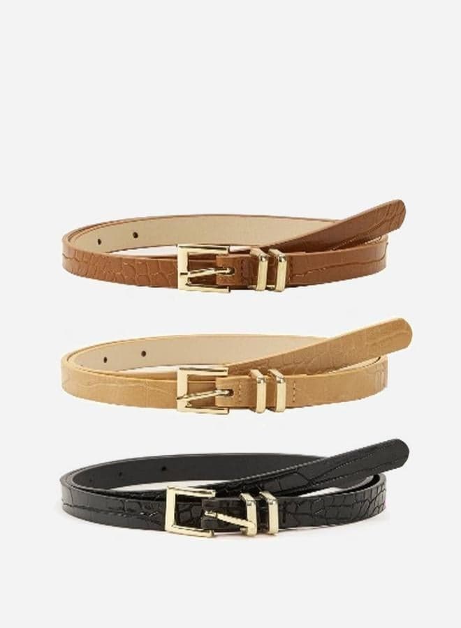 Styli Trio Slim Belt Set for Women - Elegant Waist Accessories - Image 1