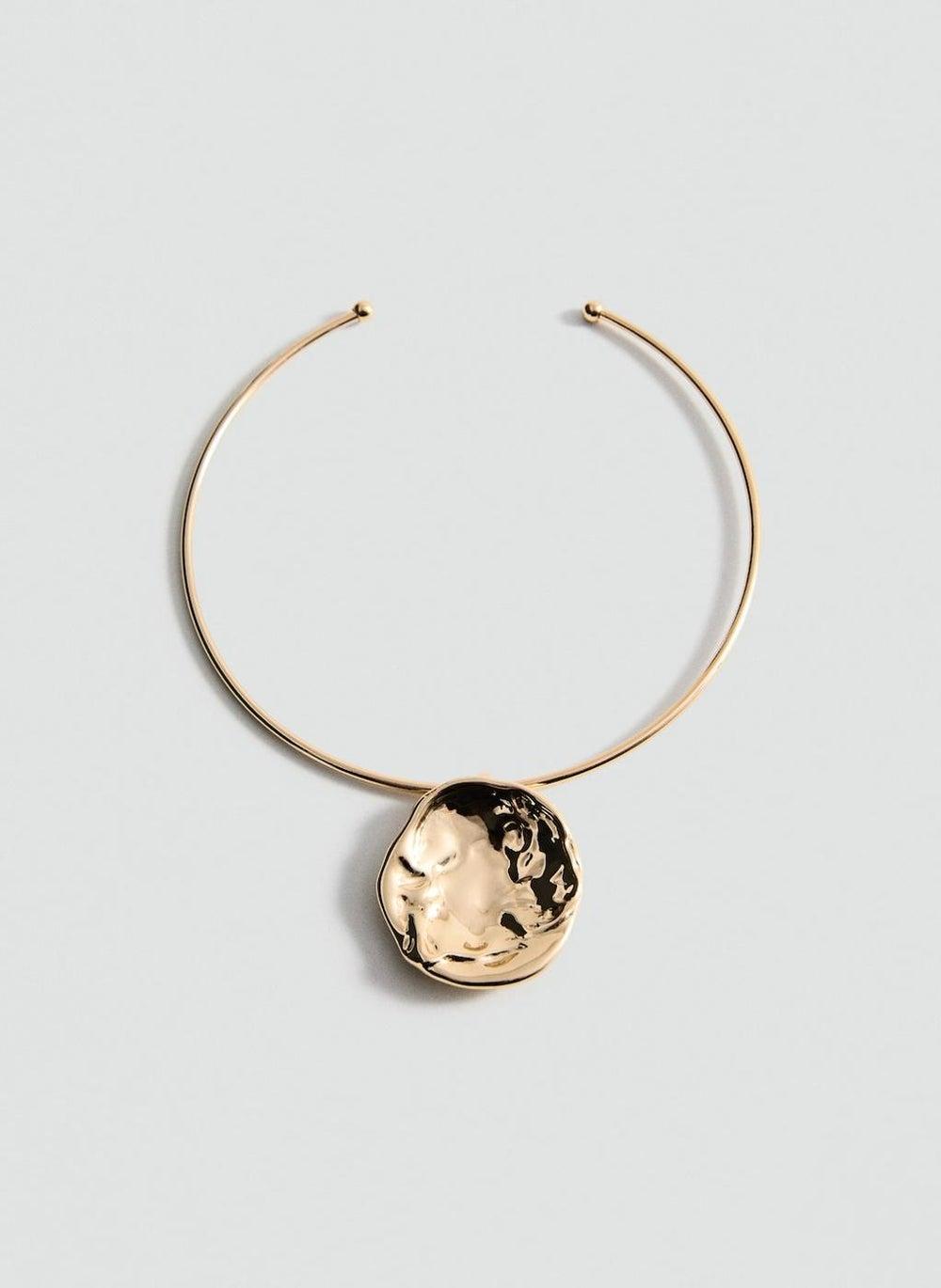 MANGO Elegant Circular Metallic Women's Necklace - Image 1