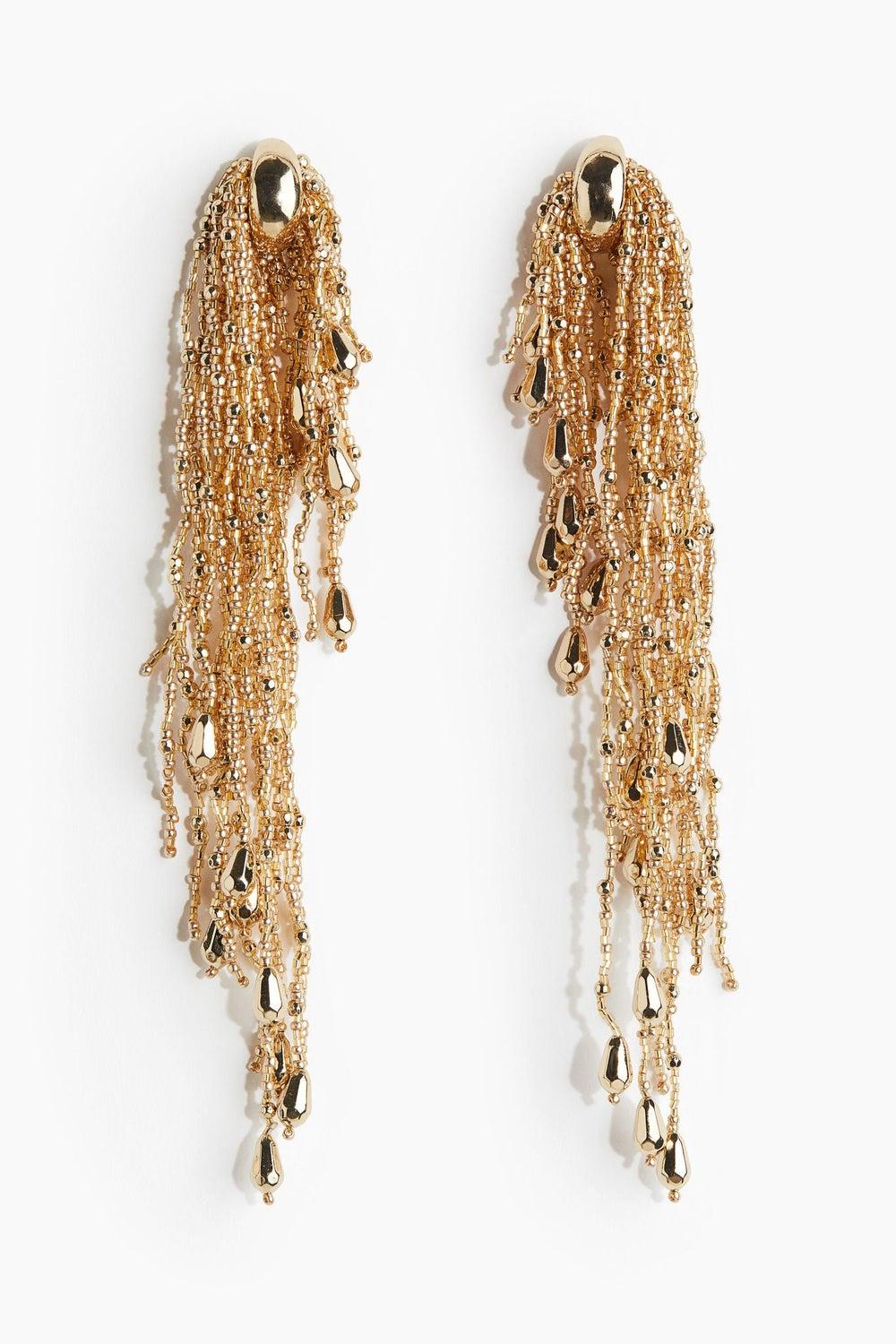 H&M Dazzling Long Beaded Earrings for Stylish Women - Image 1