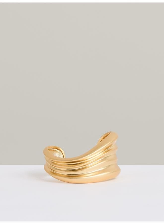 REISS Florence: Elegant Gold-Tone Sculptural Cuff - Image 1