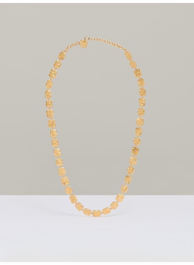 REISS Mila Molten Square Elegance Necklace - Image 1