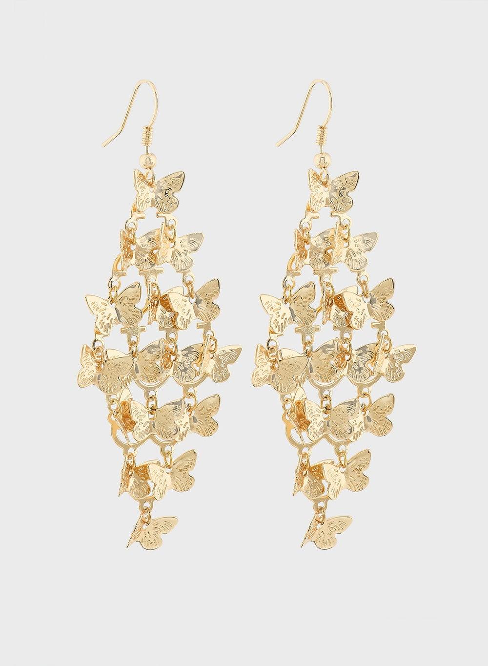 Ginger Butterfly Elegance Earrings - Chic Accessory for Her - Image 1
