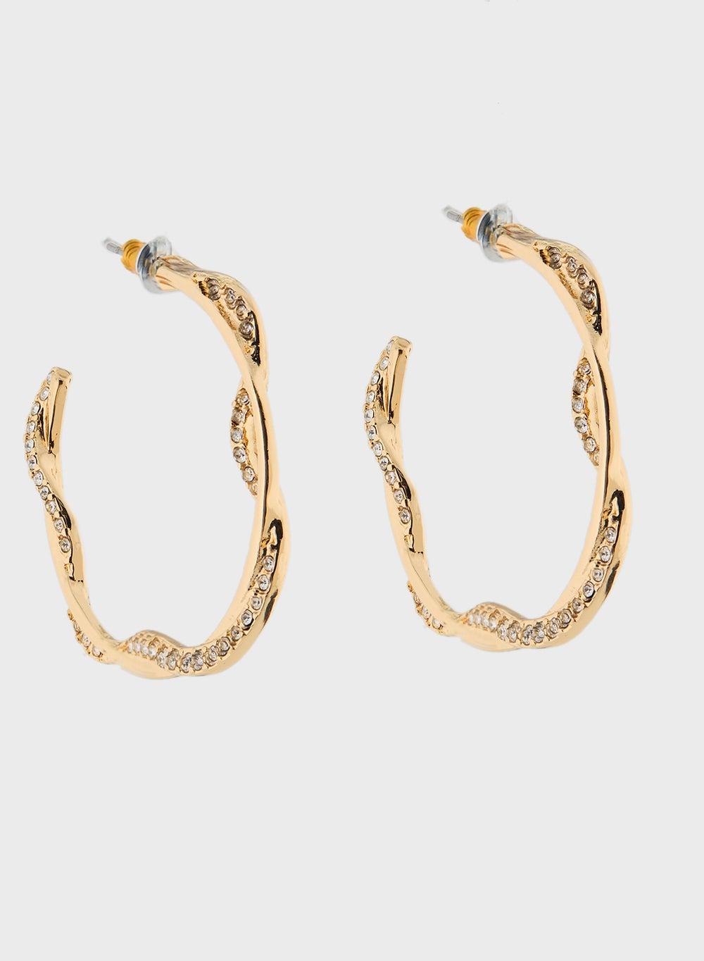 Ella Limited Edition Diamante Hoop Earrings – Elegance Unleashed - Image 1