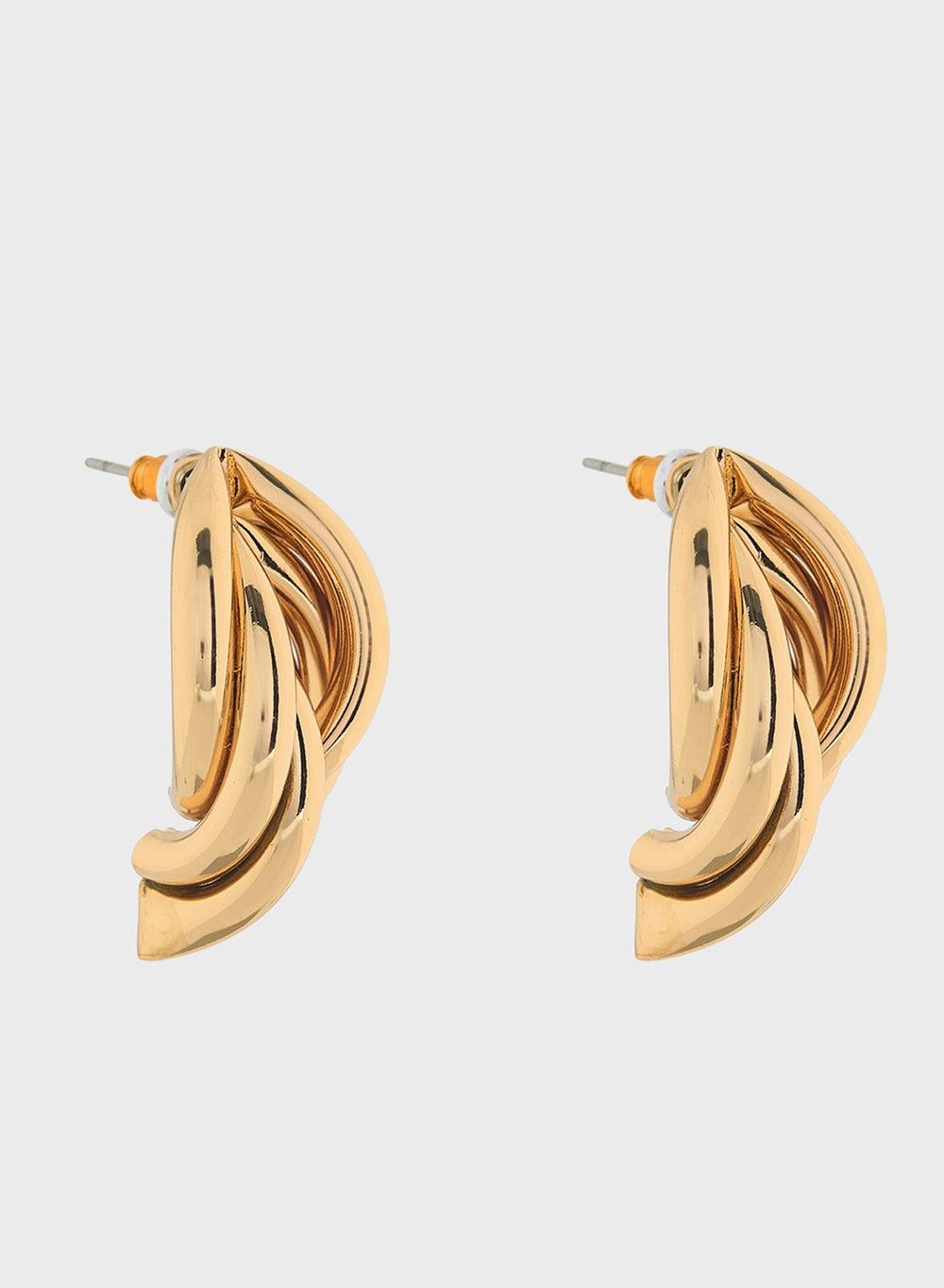 ELLA Twisted Hoop Earrings: Timeless Elegance Unwrapped - Image 1