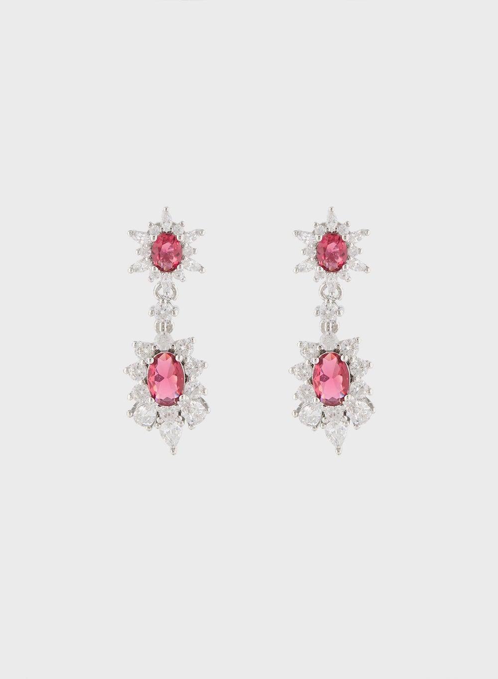 Khizana Diamante Elegance: Drop Earrings for Women - Image 1