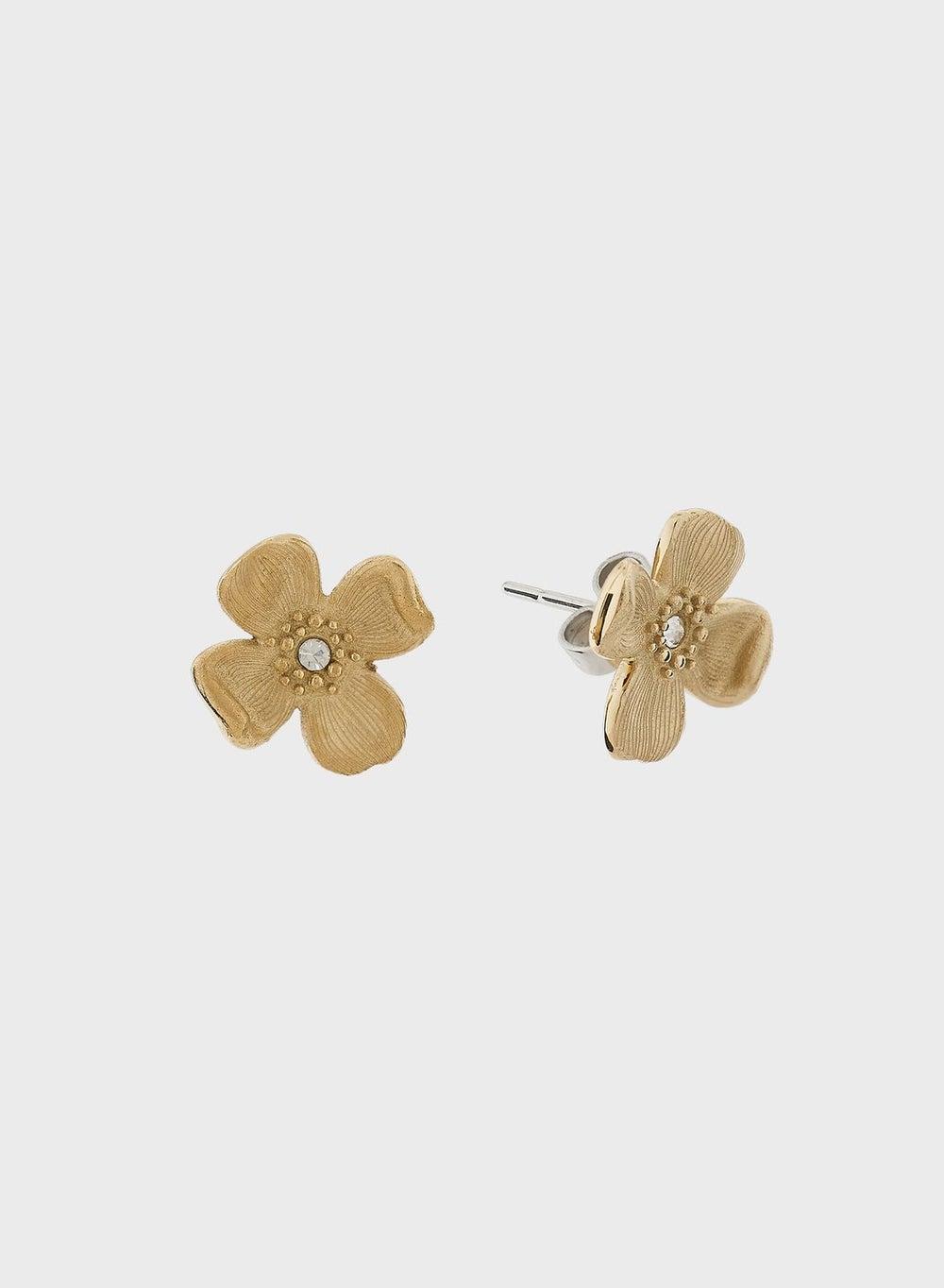 OLIVIA BURTON Sterling Crystal Dogwood Stud Earrings - Image 1