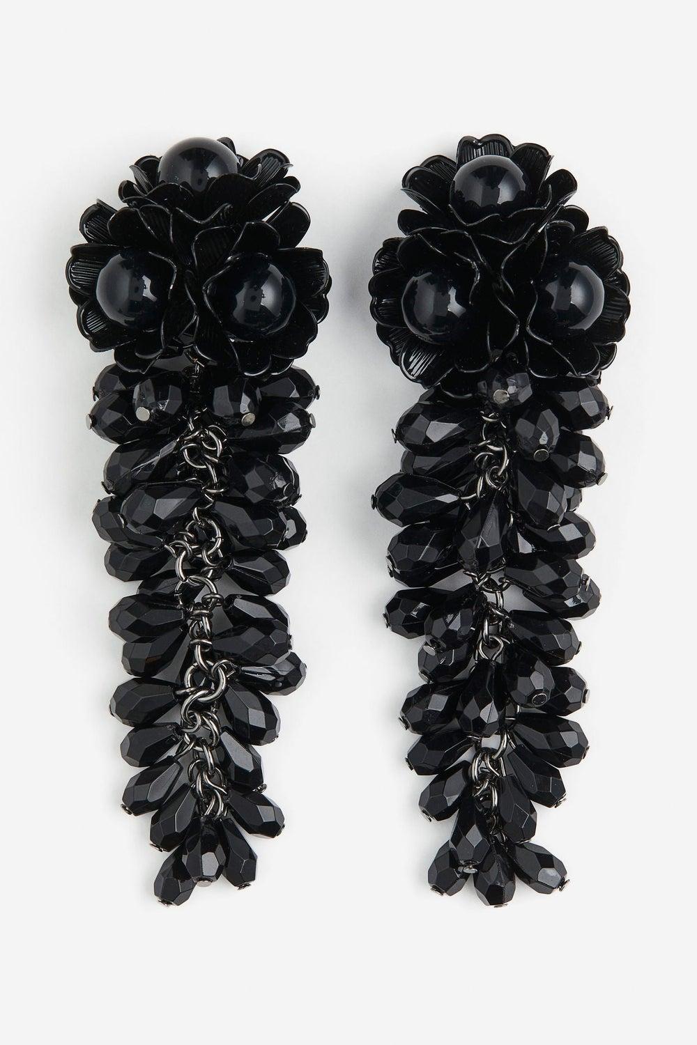 H&M Floral Cascade - Elegant Long Earrings for Women - Image 1